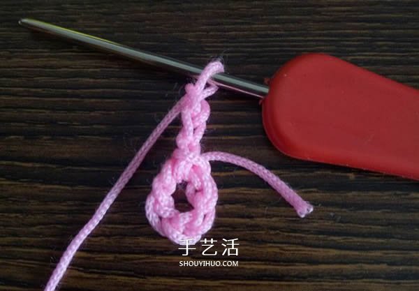 精美花样图案钩织方法 换线多色花样钩法(图4)
