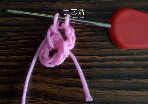 精美花样图案钩织方法 换线多色花样钩法(图5)