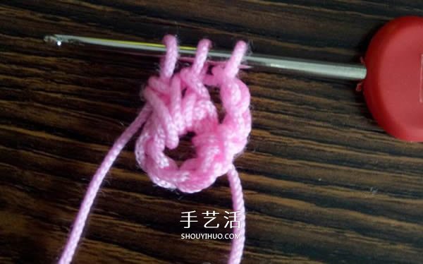 精美花样图案钩织方法 换线多色花样钩法(图6)