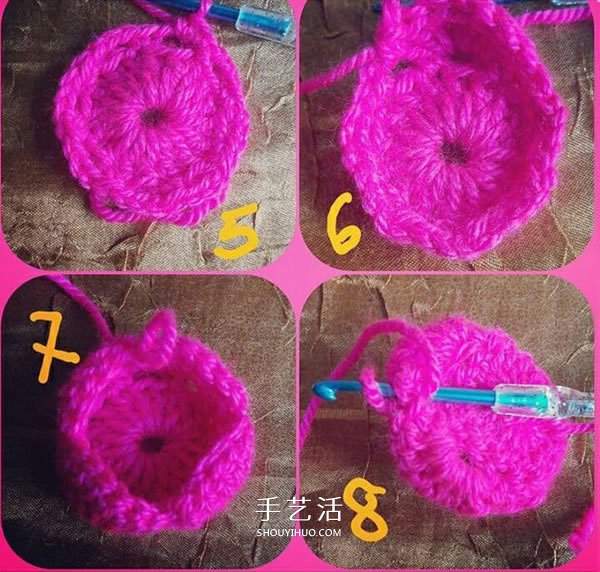 立体小花怎么钩图解 好看立体花朵钩织教程(图2)