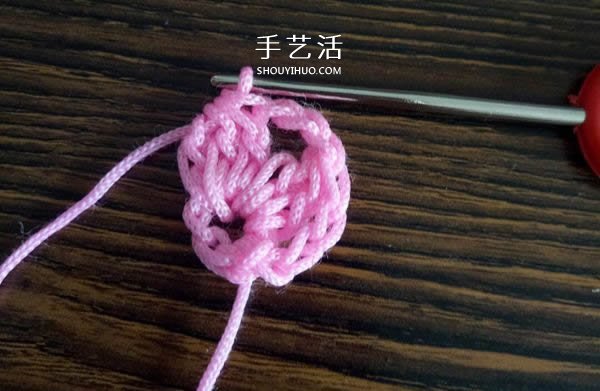 精美花样图案钩织方法 换线多色花样钩法(图9)