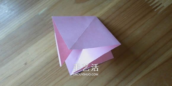 简单易学的折纸蝴蝶结 正方形纸折蝴蝶结折法(图3)
