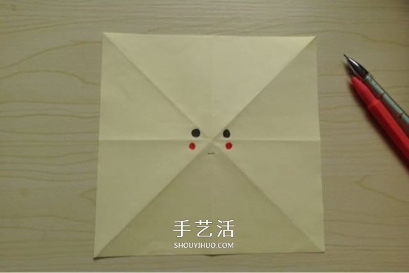 怎么折纸皮卡丘的方法 儿童皮卡丘折法图解(图4)