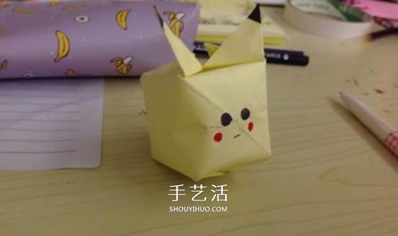 怎么折纸皮卡丘的方法 儿童皮卡丘折法图解(图15)