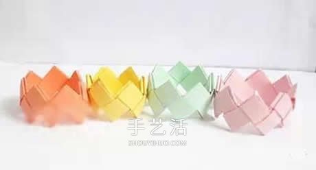 幼儿皇冠的折法步骤图 手工折纸皇冠帽子图解(图6)