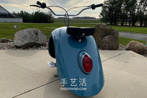 大众甲壳虫汽车DIY改造成迷你摩托车(图1)