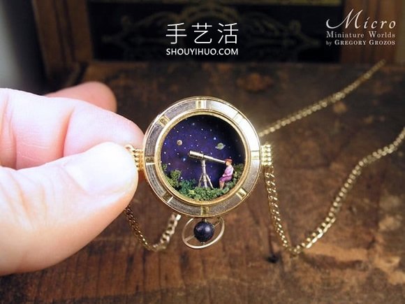 古董怀表化身微型世界！怀旧物件DIY迷你奇幻童话(图14)