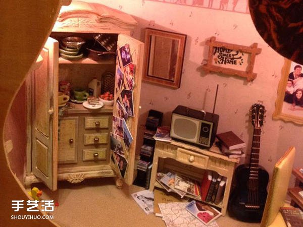 旧吉他改造娃娃屋 送给女儿的25岁生日礼物(图2)