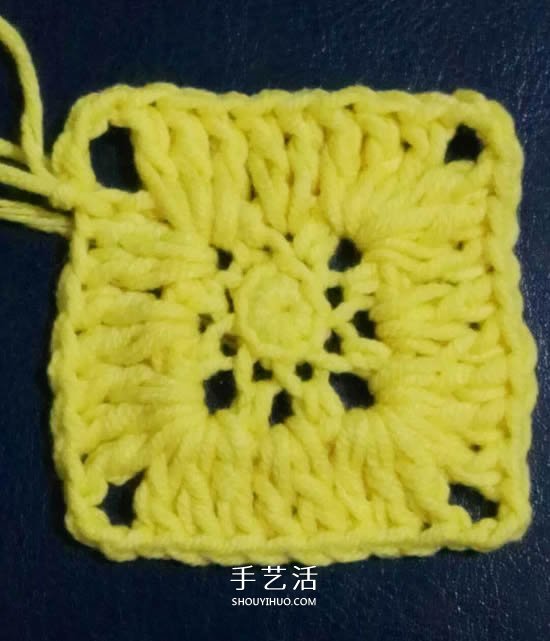 保暖又好看！钩针编织百日菊坐垫的编法图解(图1)