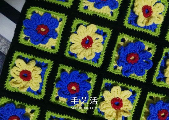 保暖又好看！钩针编织百日菊坐垫的编法图解(图8)