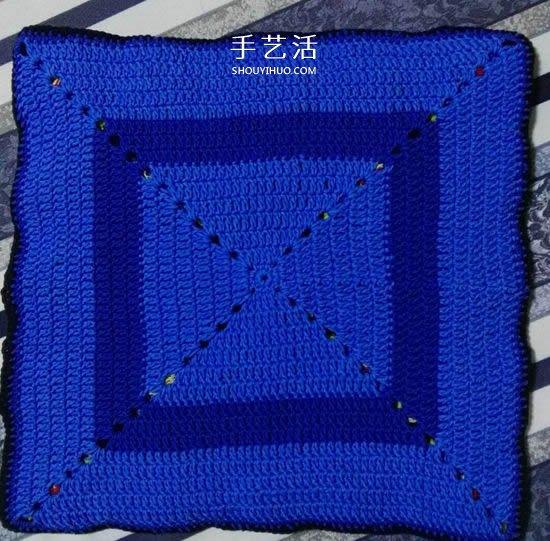 保暖又好看！钩针编织百日菊坐垫的编法图解(图9)