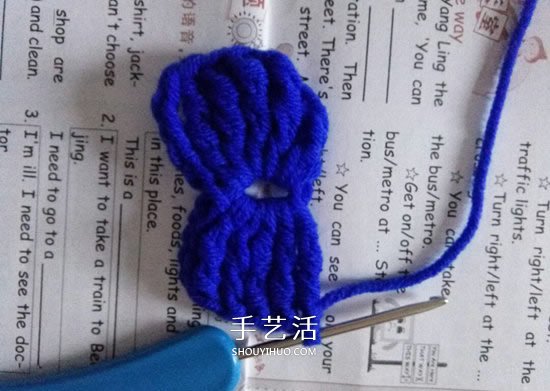 小巧可爱的装饰 手工钩针编织蝴蝶结的图解(图10)