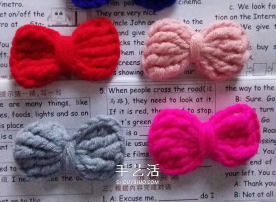 小巧可爱的装饰 手工钩针编织蝴蝶结的图解(图12)