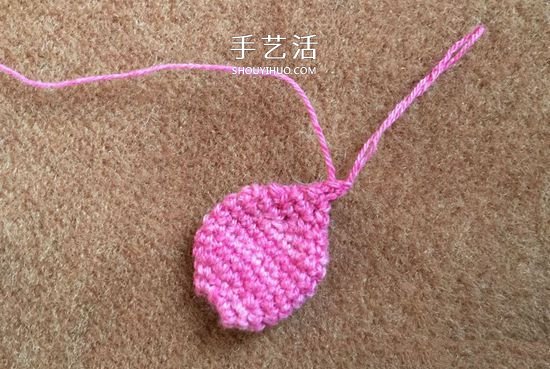 怎么钩织小萝卜的方法 简单水萝卜的钩法图解(图7)