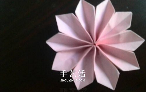 简单雪花的折叠方法 手工折纸雪花的图解教程(图6)