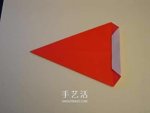 折纸圣诞帽的方法图解 简单圣诞帽的折法步骤(图7)