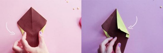 儿童冰激凌折纸方法 简单可爱冰激凌折法图解(图4)