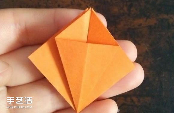 立体菱形怎么折图解 空心立体菱形折纸教程(图4)
