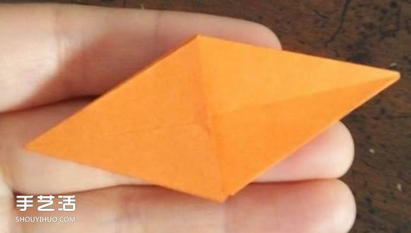 立体菱形怎么折图解 空心立体菱形折纸教程(图6)