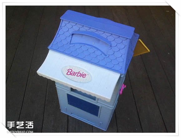旧玩具手工改制花园里的“面包房”花盆架(图2)