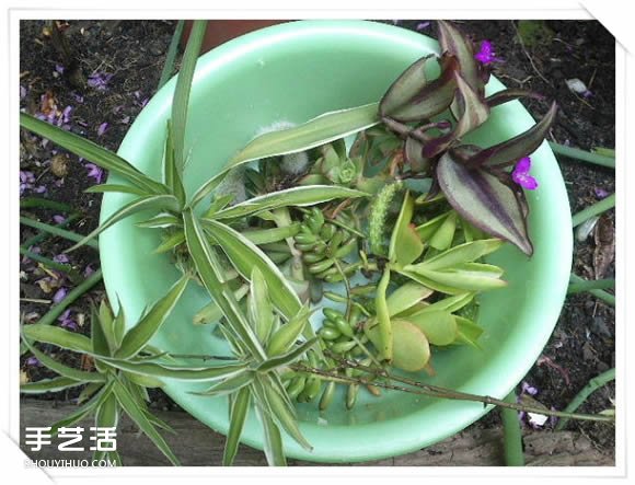 旧玩具手工改制花园里的“面包房”花盆架(图12)