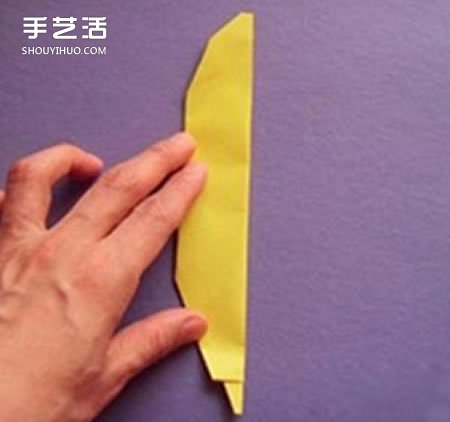 简单香蕉的折法图解 幼儿园香蕉折纸教程(图7)