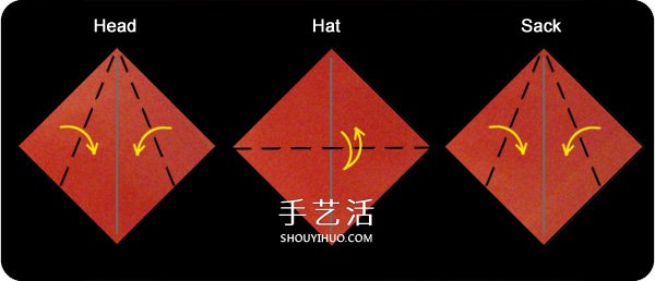 儿童圣诞老人的折法 简单折圣诞老人图解教程(图8)