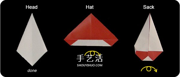 儿童圣诞老人的折法 简单折圣诞老人图解教程(图10)