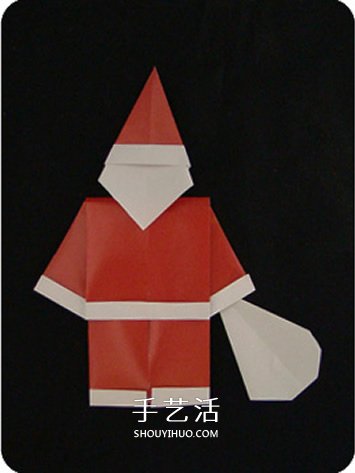 儿童圣诞老人的折法 简单折圣诞老人图解教程(图12)