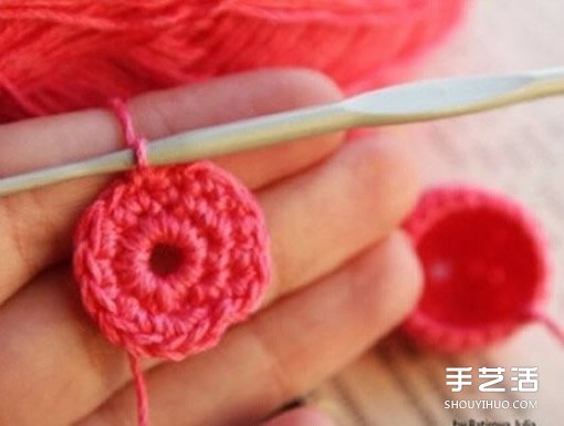 钩针爱心图解教程 立体爱心钩针制作步骤图(图2)