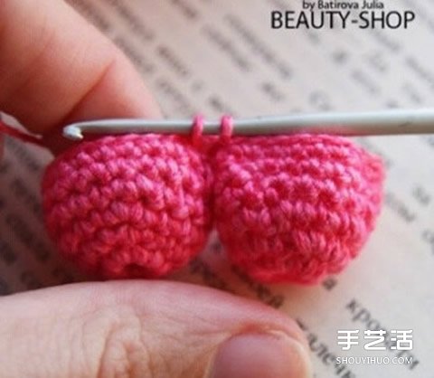 钩针爱心图解教程 立体爱心钩针制作步骤图(图4)
