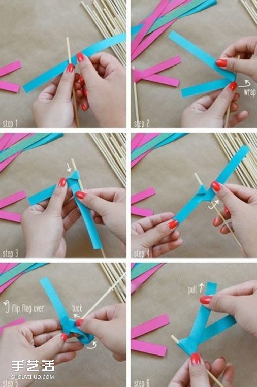 节日小彩旗制作方法 简单幼儿彩旗手工制作(图3)
