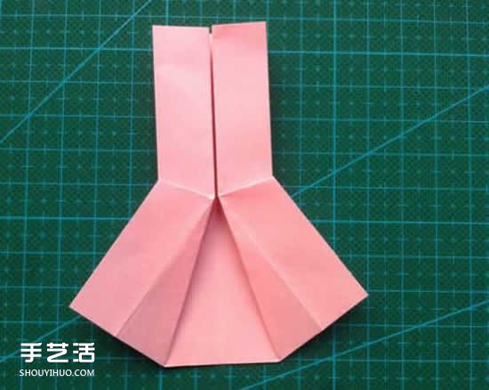 儿童折纸裙子图解教程 简单小裙子的折叠方法(图7)