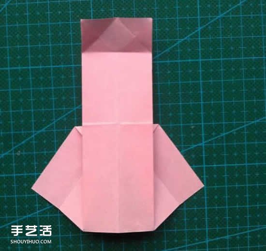 儿童折纸裙子图解教程 简单小裙子的折叠方法(图12)