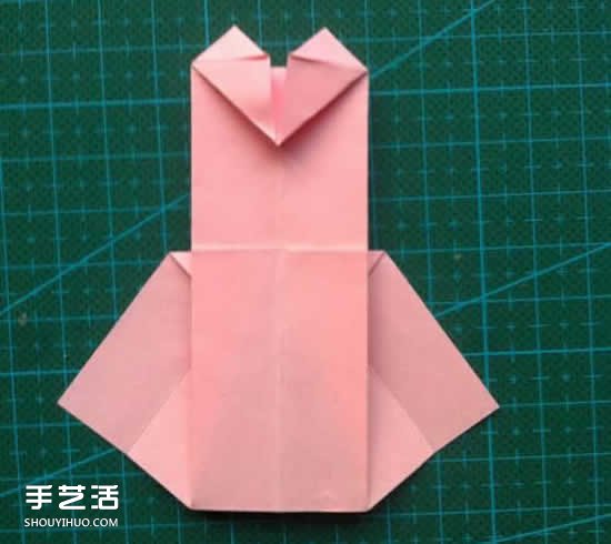 儿童折纸裙子图解教程 简单小裙子的折叠方法(图13)