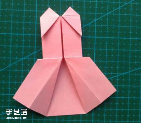 儿童折纸裙子图解教程 简单小裙子的折叠方法(图14)