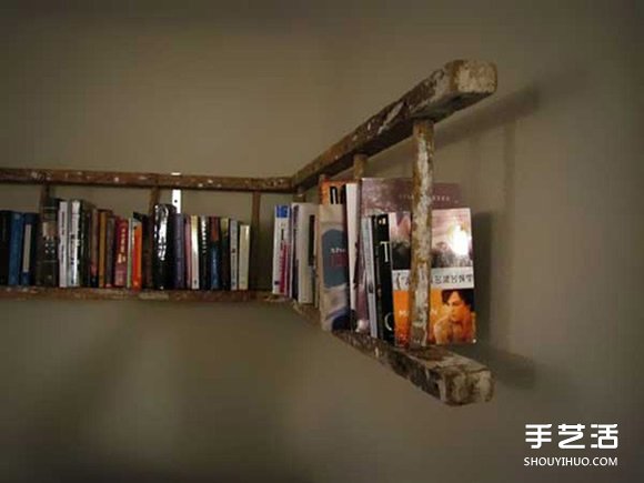 废旧木梯别急着丢:超实用旧梯子改造DIY创意(图2) 废旧木梯别急着丢:超实用旧梯子改造DIY创意(图2)