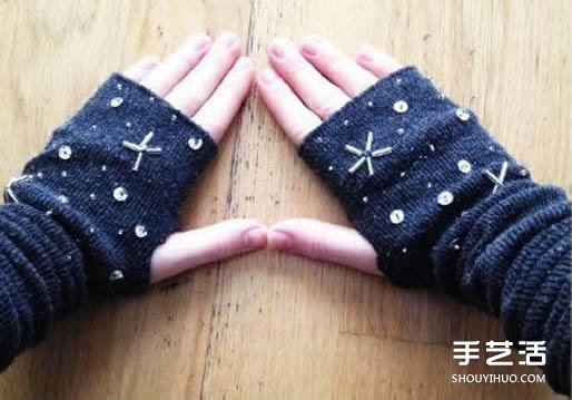 长款棉袜简单手工改造DIY手套的方法图解教程(图1)