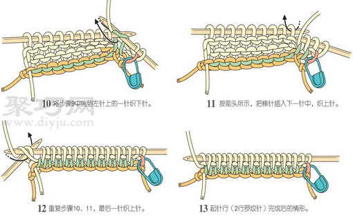 单罗纹针起针的织法 毛衣单罗纹起针法图解(图3)