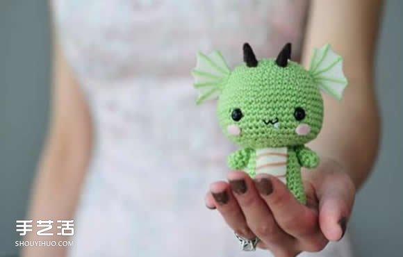 针织制作可爱的小龙 超萌小龙玩偶钩针DIY(图8)