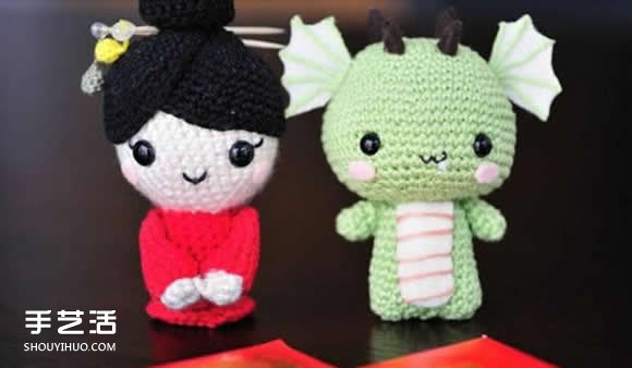 针织制作可爱的小龙 超萌小龙玩偶钩针DIY(图15)