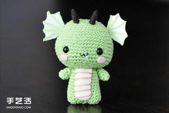 针织制作可爱的小龙 超萌小龙玩偶钩针DIY(图10)