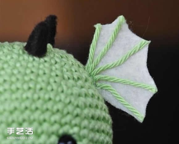 针织制作可爱的小龙 超萌小龙玩偶钩针DIY(图14)