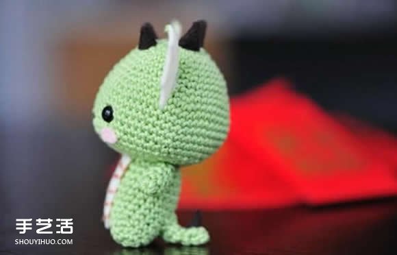 针织制作可爱的小龙 超萌小龙玩偶钩针DIY(图9)