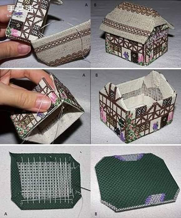 钩针房屋模型手工制作 房子手工艺品钩针DIY(图5)