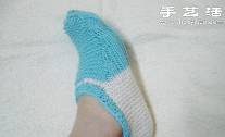 毛线针织漂亮船袜图解教程(图12)