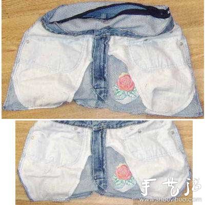 牛仔裤旧物改造 DIY牛仔手提包(图4)
