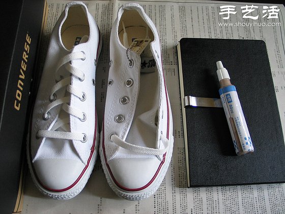 白色帆布鞋手工改造教程(图1)