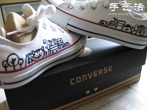白色帆布鞋手工改造教程(图11)