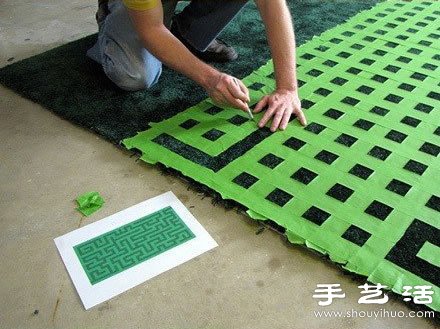旧物改造创意:旧地毯简单手工DIY漂亮纹路(图2) 旧物改造创意:旧地毯简单手工DIY漂亮纹路(图2)